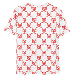 Men's SM BRAND All-Over Print Crew Neck T-Shirt (wht)